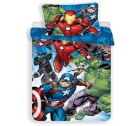 Jerry Fabrics – Parure de lit Avengers – 140 x 200 cm – Bleu