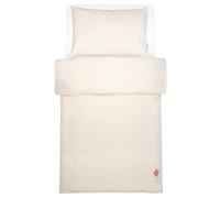 Parure de lit bébé réversible housse de couette et taie d'oreiller en lin lavé beige 100X140