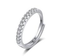 Parure Bijoux Fantaisie Bague de Fiançailles Argent Alliage Zircone Cubique avec Une Seule Rangée de Zircone Cubique Taille pour Lesbiennes