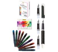 Parure Calligraphie Handlettering - Stylo Plume Black Style - 4 Plumes