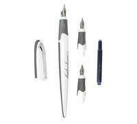 Online Parure calligraphie: stylo plume AIR Blanc, 3 plumes différentes, pour cartouches d'encre ou convecteur, stylos de lettrage à la main, pour lettrage créatif/handlettering/beaux-arts