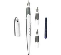 Online - Parure Calligraphie : Stylo plume ergonomique corps blanc - 3 plumes différentes G