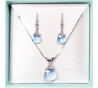 Parure collier et boucles d'oreilles Crystocraft