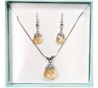 Parure collier et boucles d'oreilles Crystocraft