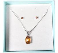 Parure collier et boucles d'oreilles Crystocraft