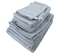 Parure de bain 7 pièces collection EFFICIENT DOTS bleu capri