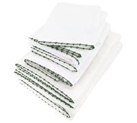 Parure de bain 7 pièces collection ORLA pur coton avec picueta vert