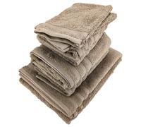 Parure de bain EFFICIENCE PURE marron Roble 7 pièces