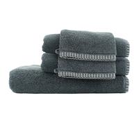 Parure de bain éponge bouclette FJORD coton gris plomb 5 pièces