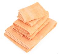 Parure de bain LUXOR 5 pièces orange aurore