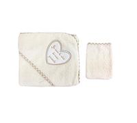 Parure de bain pour bébé beige - Je suis le rêve de mes parents