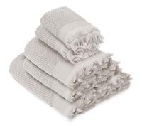 Parure de bain TETHYS 5 pièces micro-coton blanc Perle