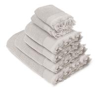 Parure de bain TETHYS 6 pièces micro-coton blanc Perle