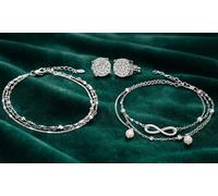 Parure de bijoux 3 pièces avec bracelet chevillère et paire de boucles d oreilles : x 1