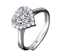 Parure de bijoux 3 pièces en forme de cœur pour femme avec pendentif en moissanite 1 carat pour filles, anniversaire, fête des mères, Saint-Valentin, mariage (A, taille unique)