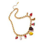 Parure de bijoux polyvalente inspirée des fruits, collier réglable spécial anniversaires, vacances, bijoux uniques en acier inoxydable, taille unique, Comme décrit, Comme décrit.