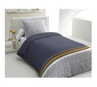 Parure de couette 100% coton - Bleu - 140x200 cm - TILT