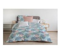 Parure de couette 100% coton - Rose - 220x240 cm - AMAZONIE