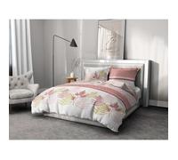 Home Linge Passion | Housse de Couette - 3 Pièces | 100% Coton - 57 Fils | 2 Personnes - 240x260 cm | SEVIGNE Rose Poudre