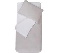 - Parure De Couette 100x140 + Taie 40x60 Cm Perle/Blanc