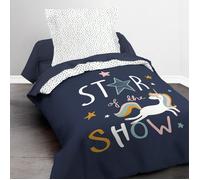 Parure de couette 140 x 200 ""Star of the show"" Réversible 100% Coton / 57 Fils/cm²