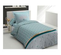Home Linge Passion - LOUXOR Parure de Couette 100% Coton - Vert - 140x200 cm