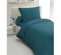 Parure de couette 2 pieces - HOME LINGE PASSION - HP72065 - Microfibre 82 g - 140 x 200 cm - Bleu canard