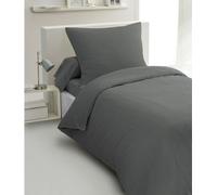 Parure de couette 2 pieces - HOME LINGE PASSION - HP72077 - Microfibre 82 g - 140 x 200 cm - Gris anthracite