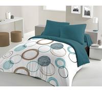 Home Linge Passion Parure DE Couette 240x260 AUDACE Bleu Canard