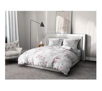 Home Passion | Housse de Couette - 3 Pièces | 100% Coton - 57 Fils | 2 Personnes - 240x260 cm | POMPADOUR BLANC & VIEUX ROSE HP62668