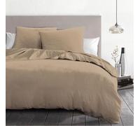 Parure de couette 3 pieces - HOME LINGE PASSION - HP72070 - Microfibre 82 g - 220 x 240 cm - Beige