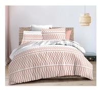 Parure de couette 3P ""Louna"" 260 x 240 cm Casimir Peche King size Coton Pur