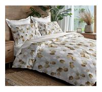 Parure de couette 3P ""Louna"" 260 x 240 cm Galet Gold King size Coton Pur