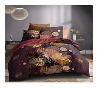 Parure de couette 3P ""Louna"" 260 x 240 cm Palm Chic King size Coton Pur