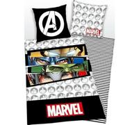 Parure de Couette Avengers Marvel - 1 Housse de Couette 140x200 + 1 taie 63x63cm (Parure de lit Avengers Marvel - M) (Avengers Marvel Duvet Set - B, 140 x 200 cm | 63 x 63 cm)