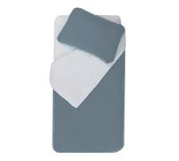 Parure de couette bicolore pour enfant Bleu Marine 100x140 cm