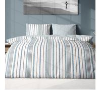 Parure de couette - COTE DECO - Calanque - 240x220 cm - 50% Lyocell/50% Coton - Bleu