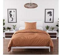 Intemporel Parure de Couette en Microfibre lavée 140x200 cm Boheme Terra, par Soleil d'Ocre