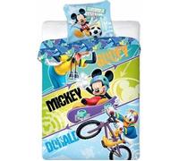 Parure de couette enfant - Disney - Mickey, Dingo et Donald - Bleu - 140x200 cm