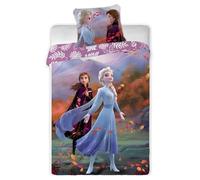 Parure de Couette Frozen Disney - 1 Housse de Couette 140x200 + 1 taie 63x63cm (Parure de lit Frozen - E)