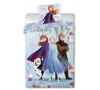 Parure de Couette Frozen Disney - 1 Housse de Couette 140x200 + 1 taie 63x63cm (Parure de lit Frozen - G)