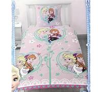 Parure de Couette Frozen Disney - 1 Housse de Couette 140x200 + 1 taie 63x63cm (Parure de lit Frozen - L)