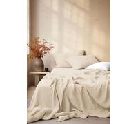 Parure de Couette Gaze de Coton - Le Clos des Songes - Linge de Lit Doux, Léger et Respirant (Beige, 220x240 cm)