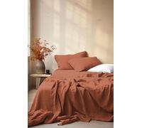 Parure de Couette Gaze de Coton - Le Clos des Songes - Linge de Lit Doux, Léger et Respirant (Rouge, 220x240 cm)