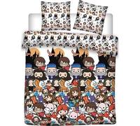 Parure de Couette Harry Potter - 1 Housse de Couette 200x200 + 2 Taies 63x63cm (Parure de Lit Harry Potter - M)