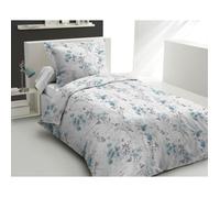 Home Linge Passion | Housse de Couette - 2Pièces | 100% Coton - 57 Fils | 1 Personne - 140 x 200 cm | Pompadour Bleu