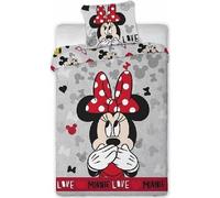 Parure de couette - HOMEROKK - Minnie Disney - 140 x 200 cm - Drap Housse 90 x 190 cm - 100% polyester