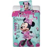 Parure de couette - HOMEROKK - Minnie Disney - 140x200 cm - Drap housse 90x190 - Rose Pâle