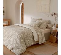 Parure de couette imprimée graphique Beige 260x240 cm