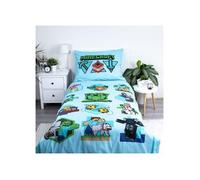 Jerry Fabrics Parure de lit Minecraft 1 pers. 140x200 cm Let's Play vert réversible housse + taie